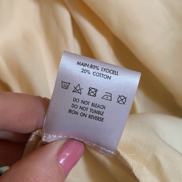 Oliver Bonas cloud frilled midi dress buttermilk size 12‎ NWT ruffle tie back - Picture 9 of 13